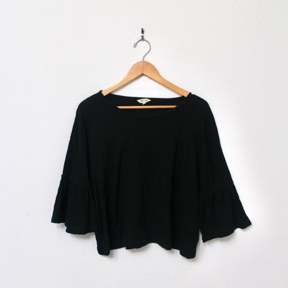 Madewell | Scoop Neck Top with Flounce Sleeves